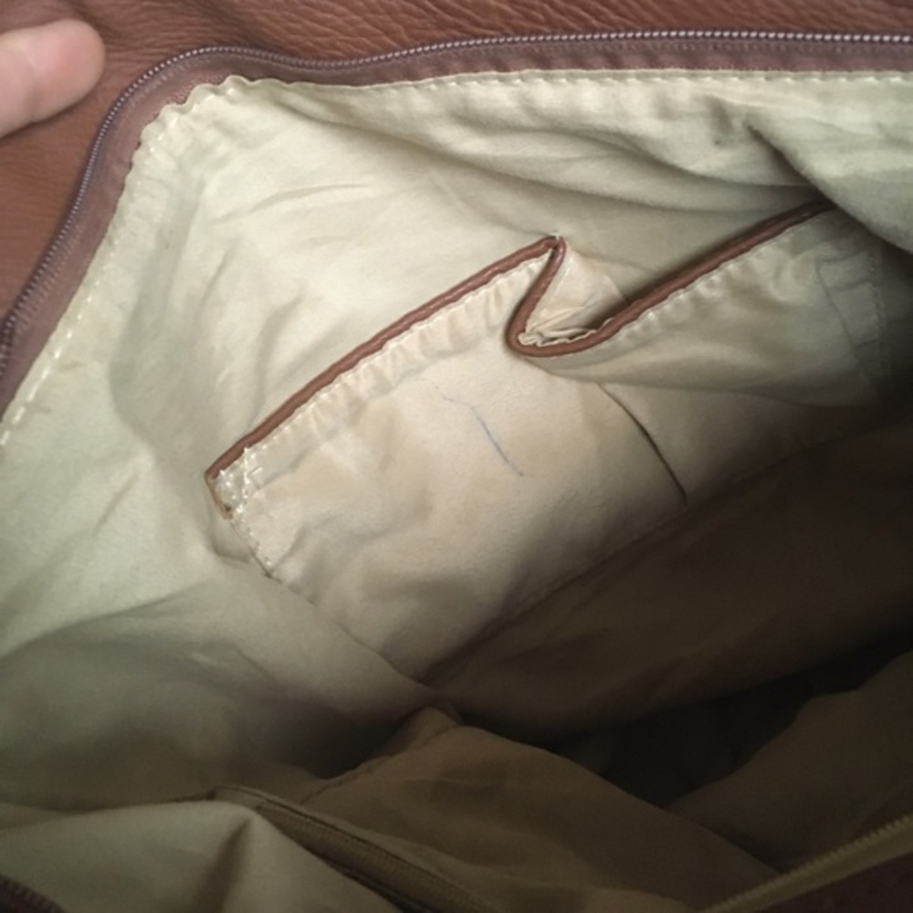 Brown and Gold Large Shoulder Bag - Picture 10 of 10